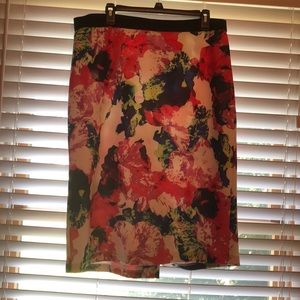 Abstract floral skirt